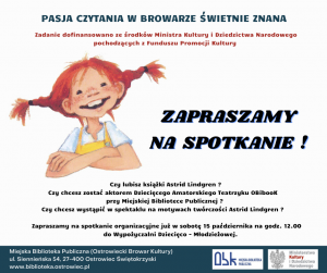 Plakat spotkania organizacyjnego Teatrzyku OBibooK